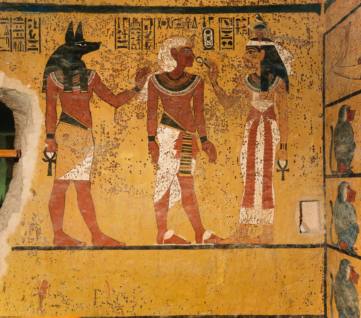 Peinture murale dans la tombe du roi Toutankhamon; Égypte; Nouvel Empire; Toutankhamon; Vallée des Rois - Kenneth Garrett