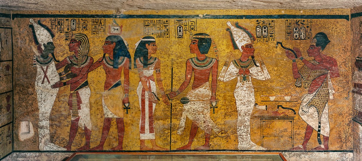 Peinture murale dans la tombe du roi Toutankhamon, Égypte, Nouvel Empire, Toutankhamon, Vallée des Rois - Kenneth Garrett