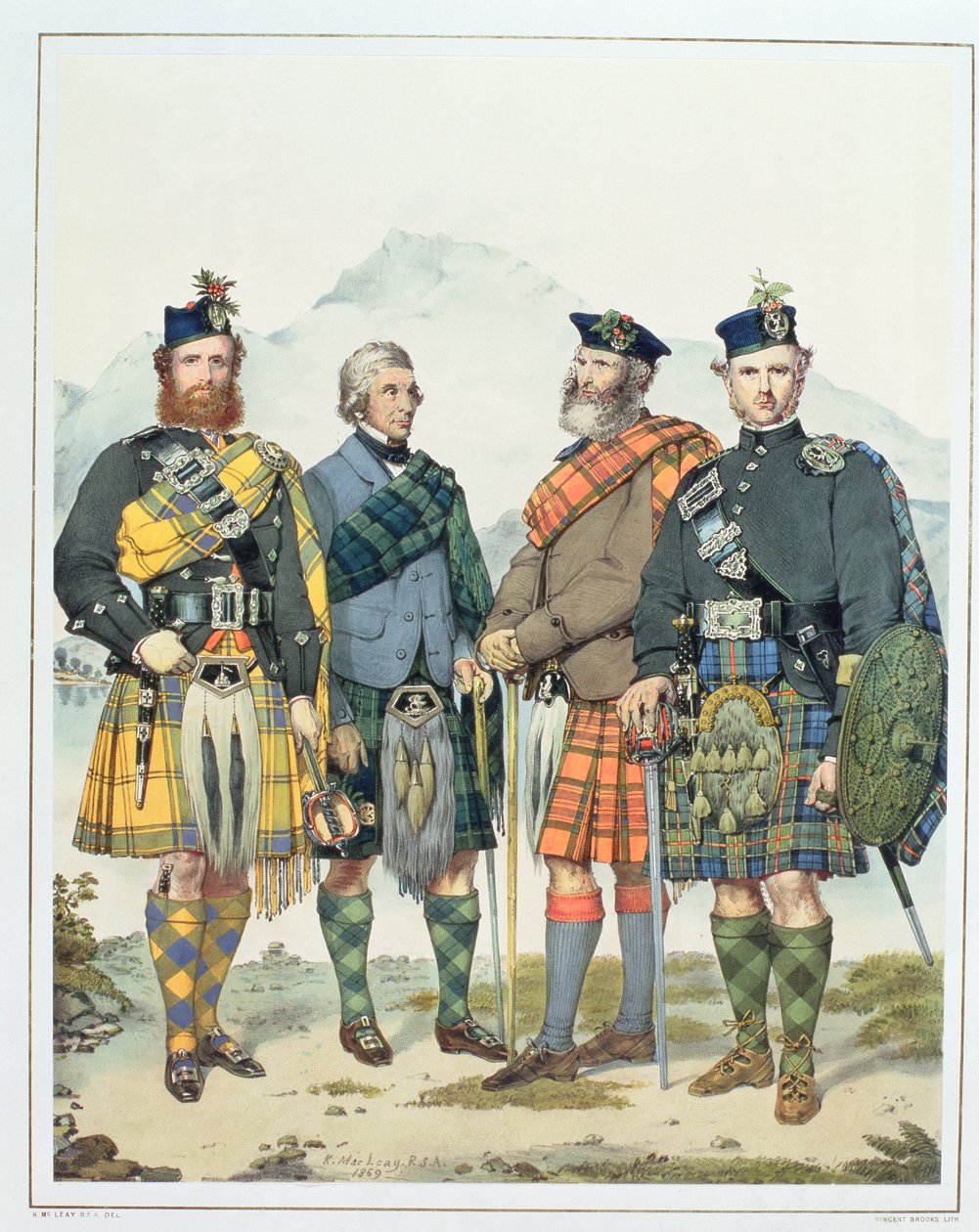 John MacLachlan, Hugh Grahame, James MacFarlane et Angus Colquhoun, quatre des 