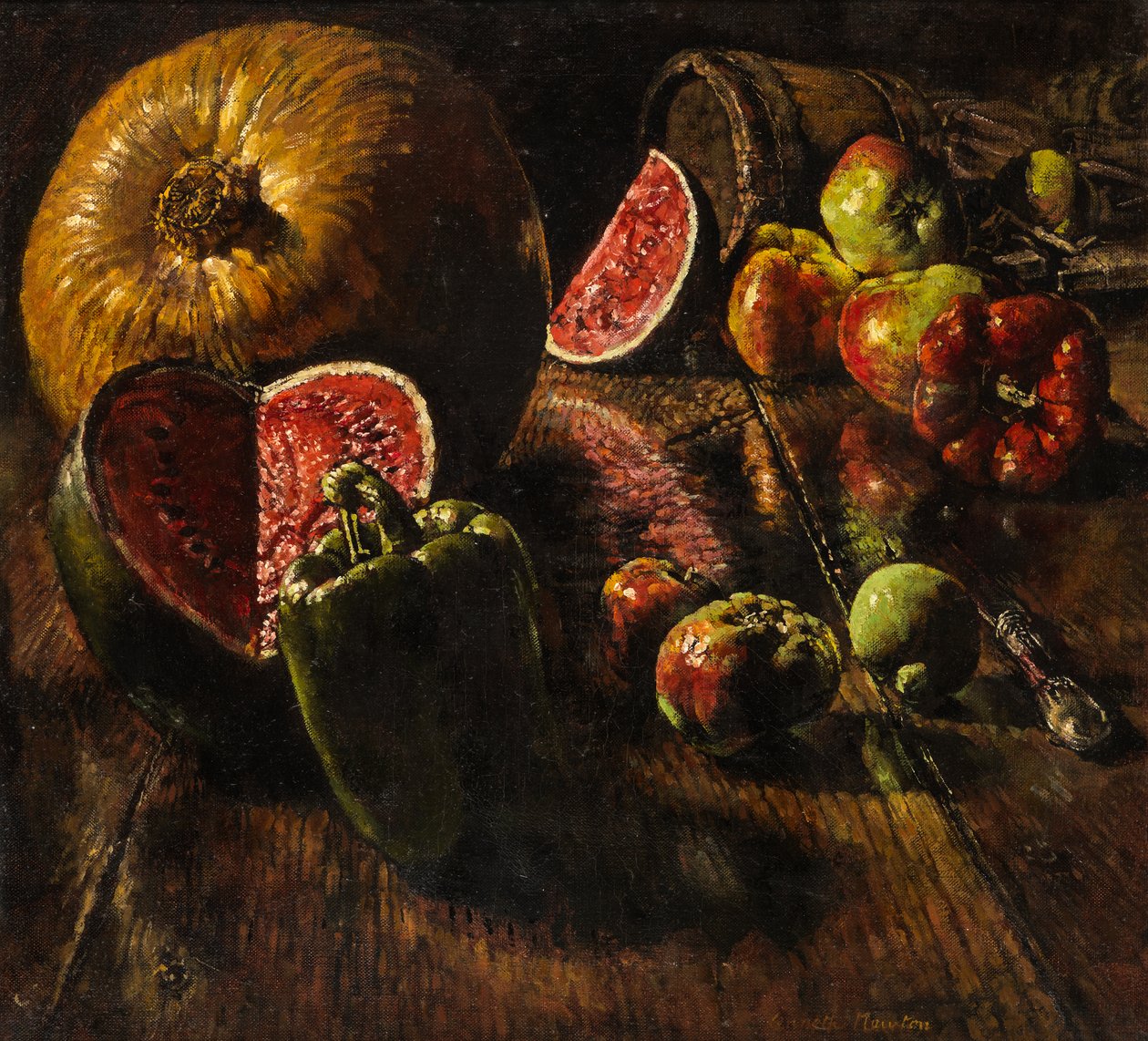 Melon coupé et citrouille - Kenneth Newton