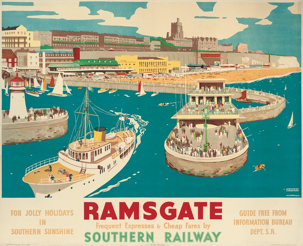 Affiche de la Southern Railway faisant la publicité de Ramsgate - Kenneth Shoesmith and Verney L. Danvers