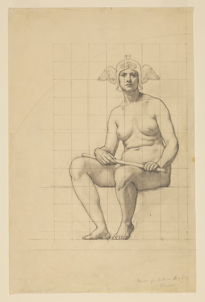 Étude de nu pour "La Vie Active," Lunette dans le bâtiment administratif, Oberlin College, Oberlin, OH - Kenyon Cox