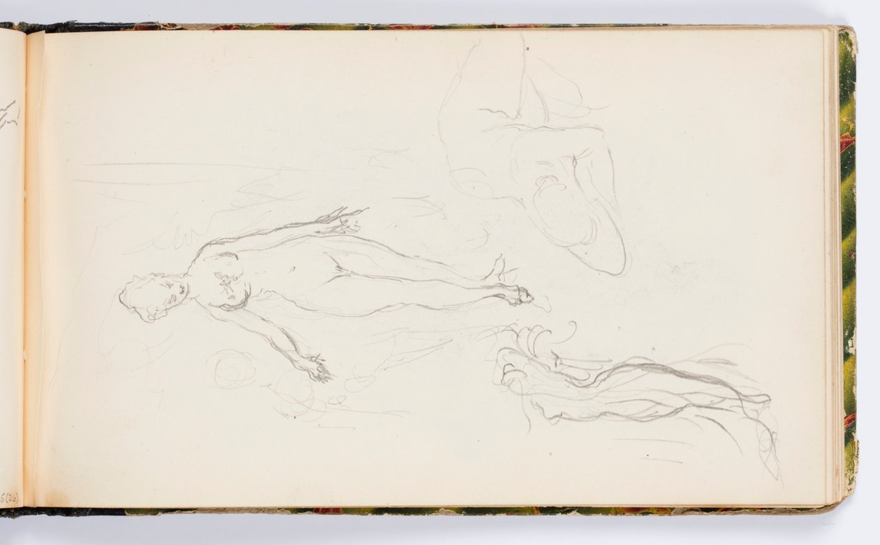 Page de carnet de croquis : Figures féminines nues - Kenyon Cox