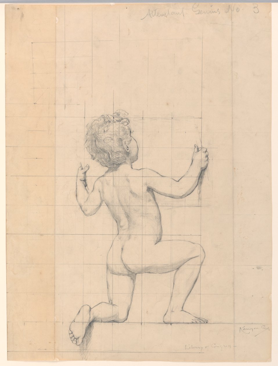Étude pour "Genius," "Les Arts," Bibliothèque du Congrès, Washington D.C. - Kenyon Cox
