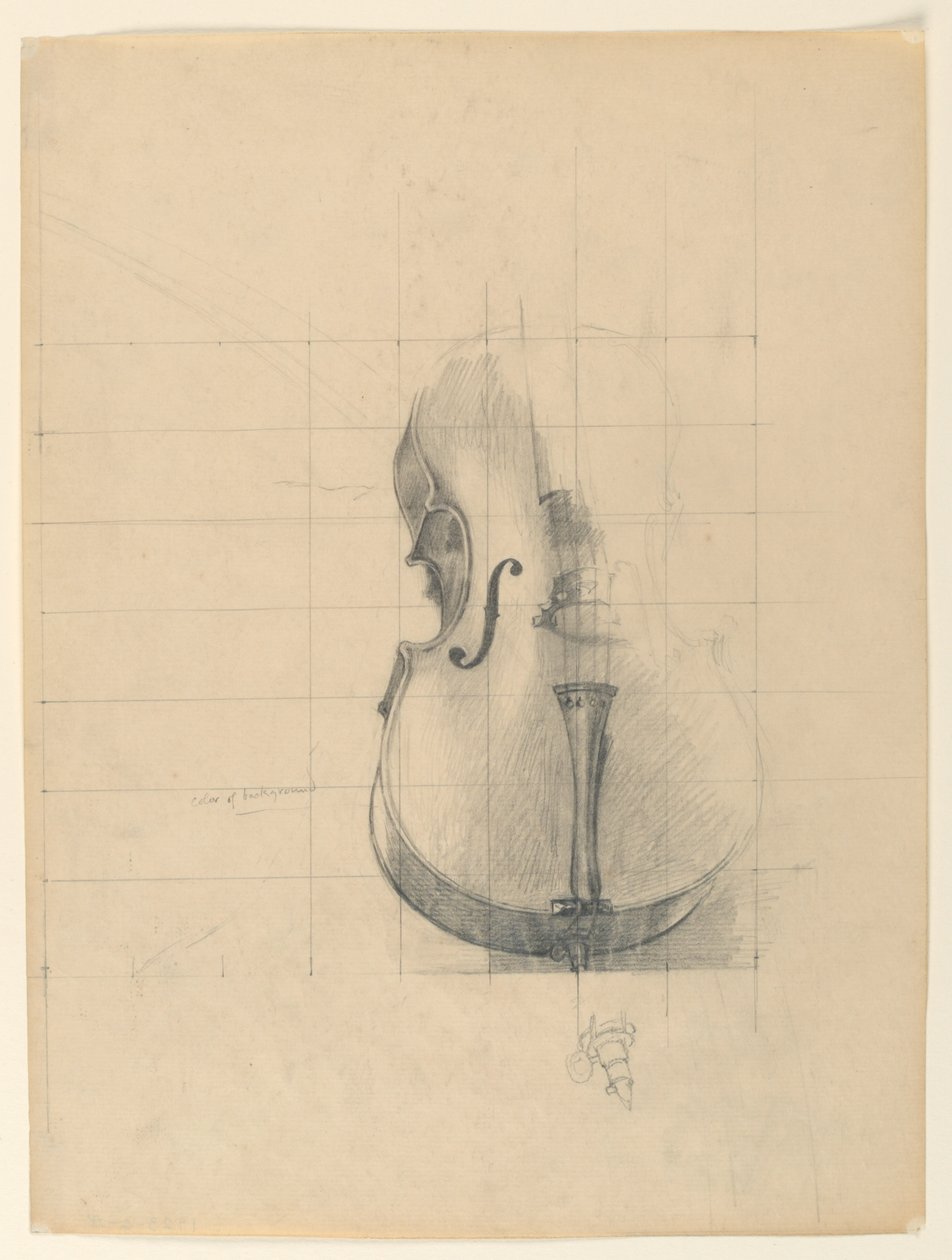 Étude pour "Musique," "Les Arts," Bibliothèque du Congrès, Washington D.C. - Kenyon Cox