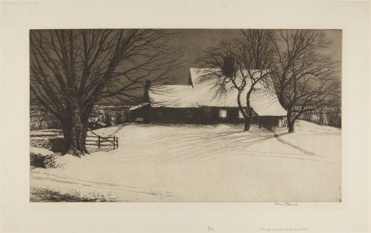 Chemin de campagne - Clair de lune - Kerr Eby