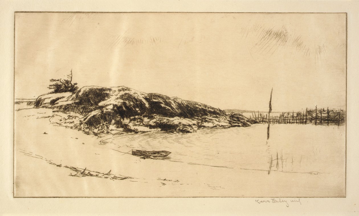 La pêcherie, côte du Maine - Kerr Eby