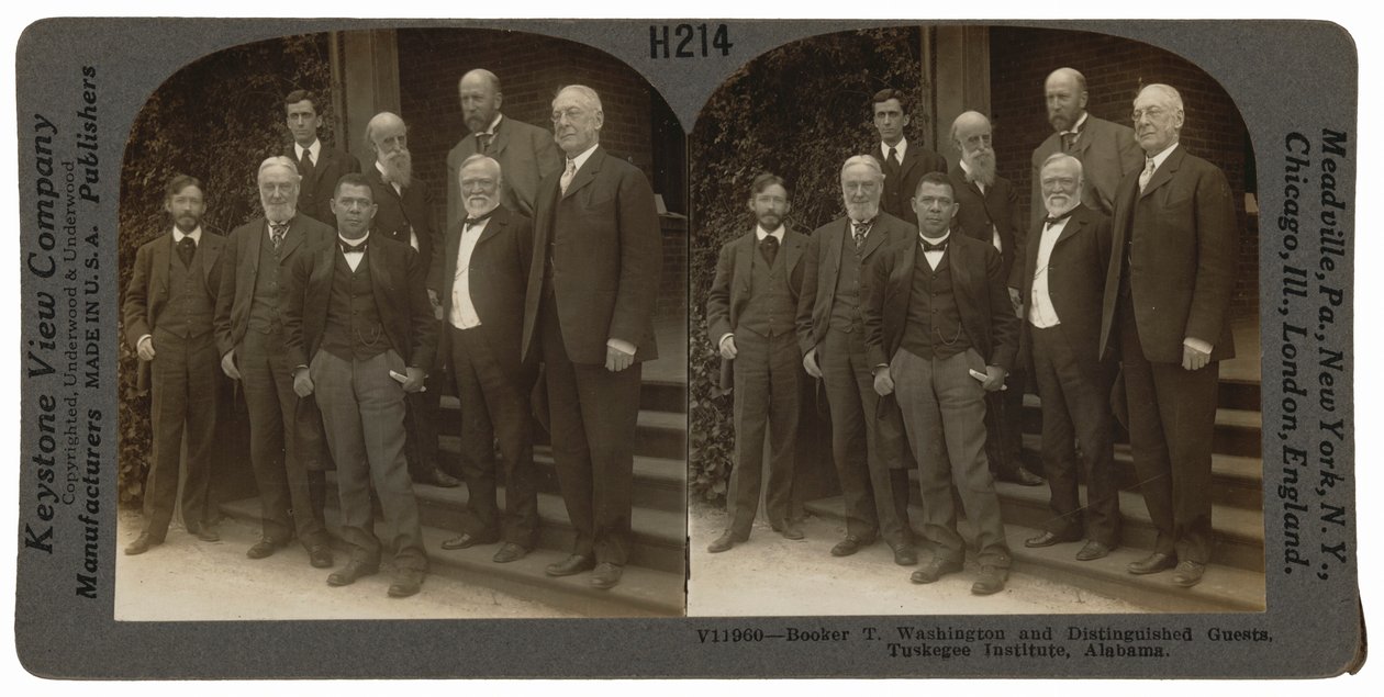 "Booker T. Washington et des invités de marque, Tuskegee Institute, Alabama", avril 1906 (photo) - Keystone View Company