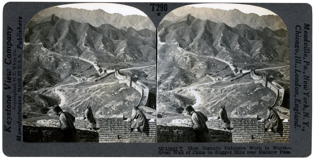 Grande Muraille de Chine, près du col de Hankow, Chine, vers 1900 - Keystone View Company