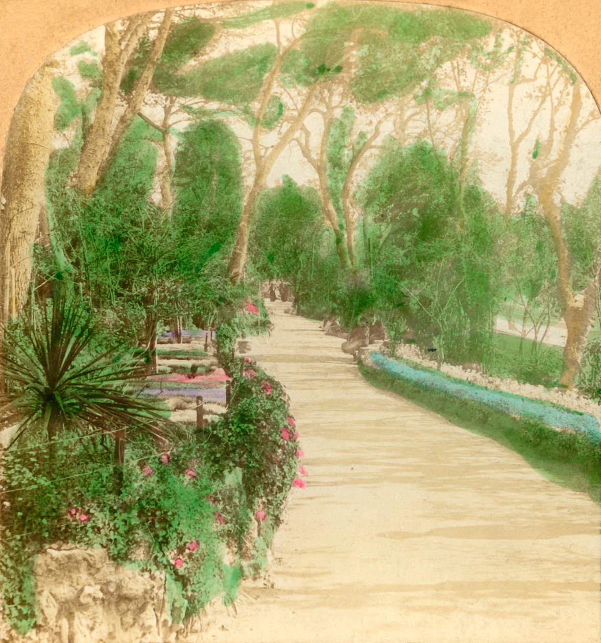 Promenade, Alameda Garden, Rocher de Gibraltar, 1896 - Keystone View Company