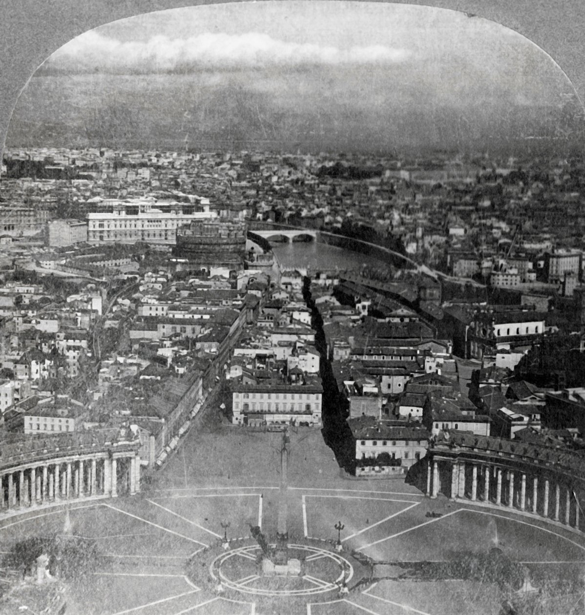 Rome, la ville éternelle, depuis le balcon de Saint-Pierre, Italie, 1904 - Keystone View Company
