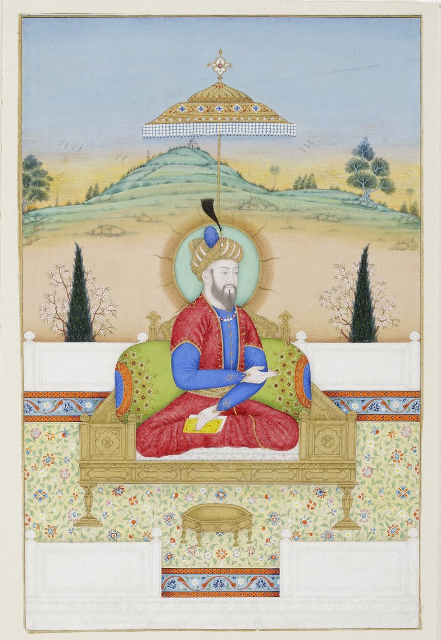 Babur sur le trône, vers 1720 - Khair Ullah