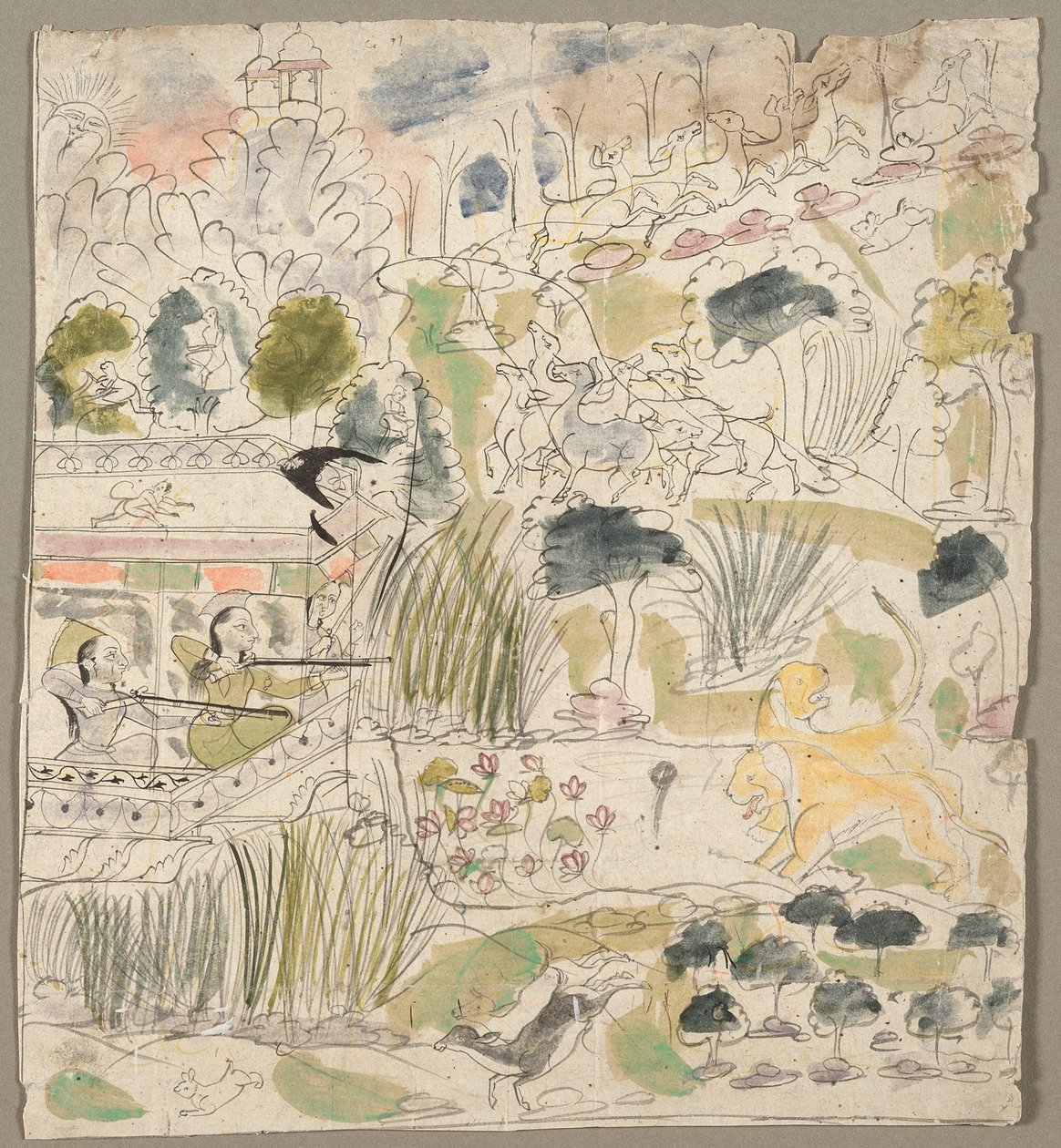 Dames tirant depuis un pavillon - Kichizan Mincho
