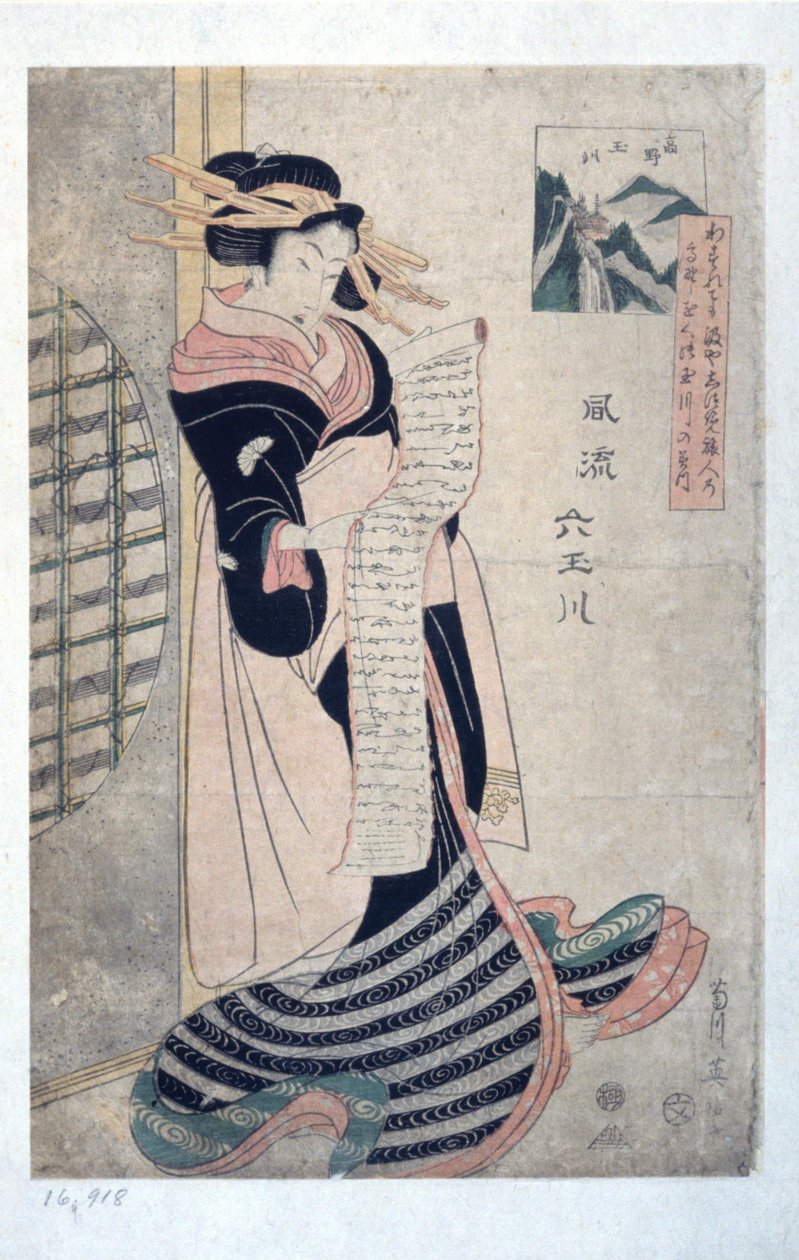 Rivière des Joyaux à Takano (Takano Tamagawa) - Kikukawa Eizan