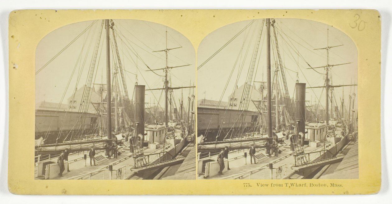 Vue depuis T Wharf, Boston, Mass, 1855-75 - Kilburn Brothers, BW Kilburn
