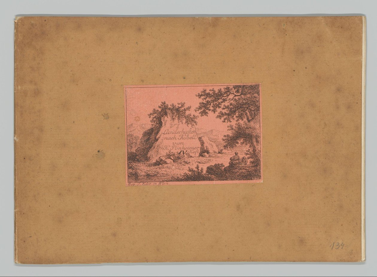 Couverture avec gravure de titre avec paysage de collines - Kilian Ponheimer (I)