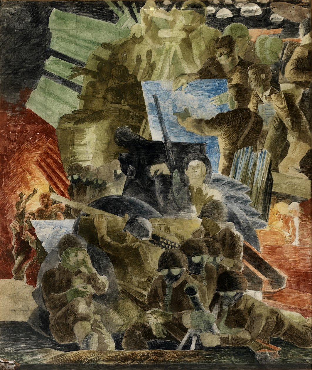Guerre (étude murale, bâtiment du ministère de la Guerre, Washington, D.C.) - Kindred McLeary