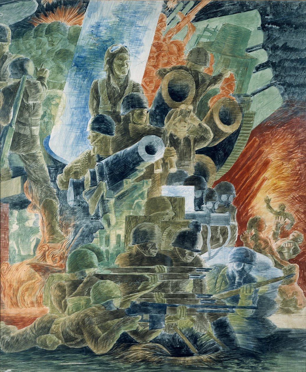 Guerre (étude murale, bâtiment du ministère de la Guerre, Washington, D.C.) - Kindred McLeary