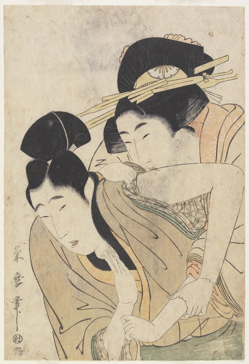 (Courtisane et son amant), c. 1800-1804 - Kitagawa Tsukimaro