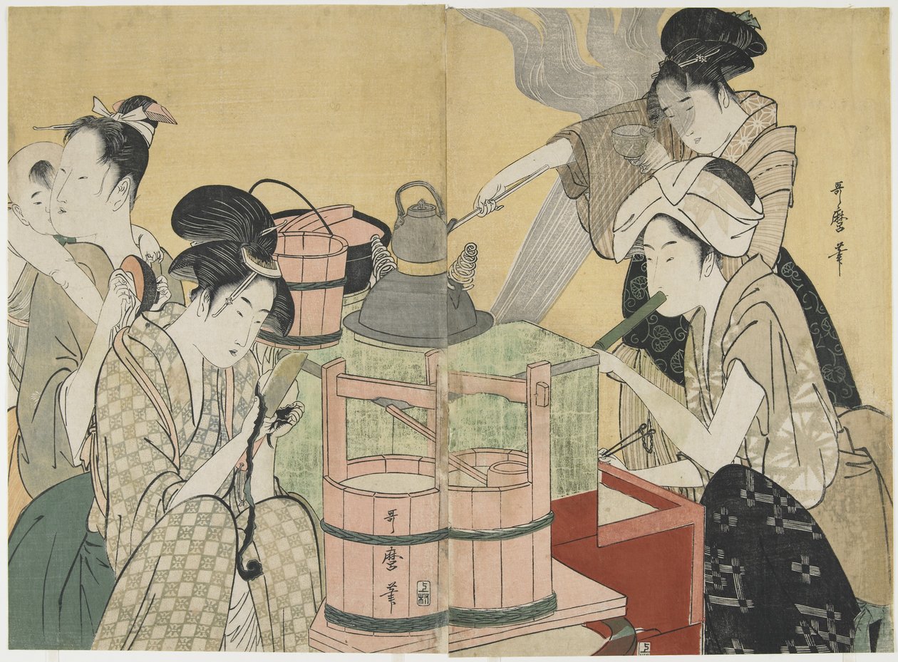 Scène de cuisine, 1794-1795 - Kitagawa Utamaro