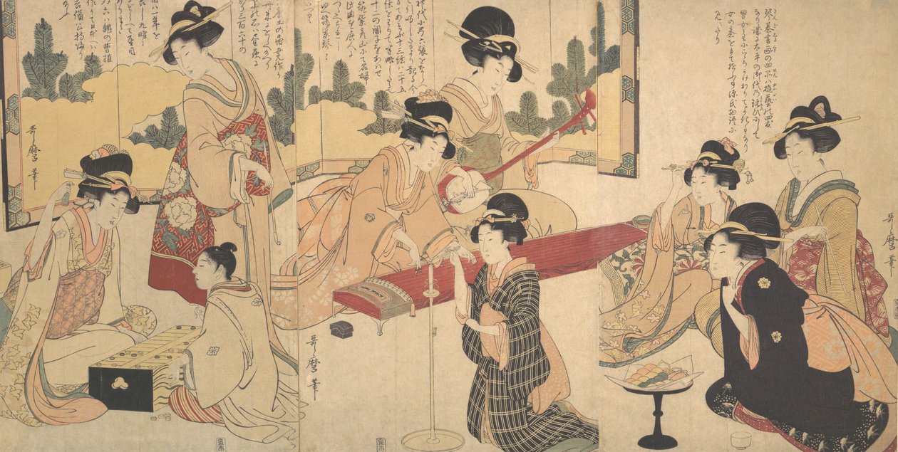 Une Soirée Joyeuse, ca. 1805 - Kitagawa Utamaro
