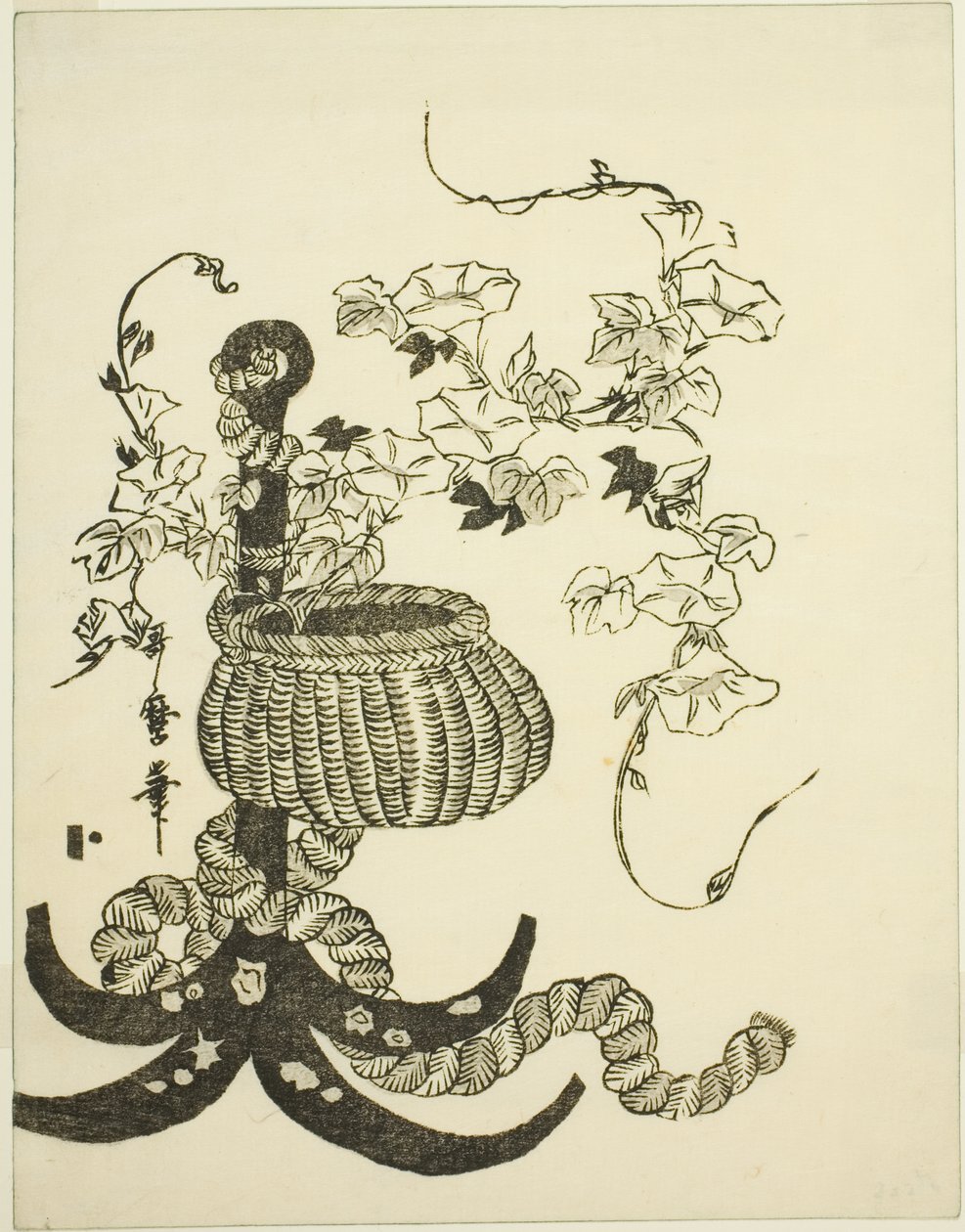 Un arrangement de gloires du matin (Asagao) - Kitagawa Utamaro