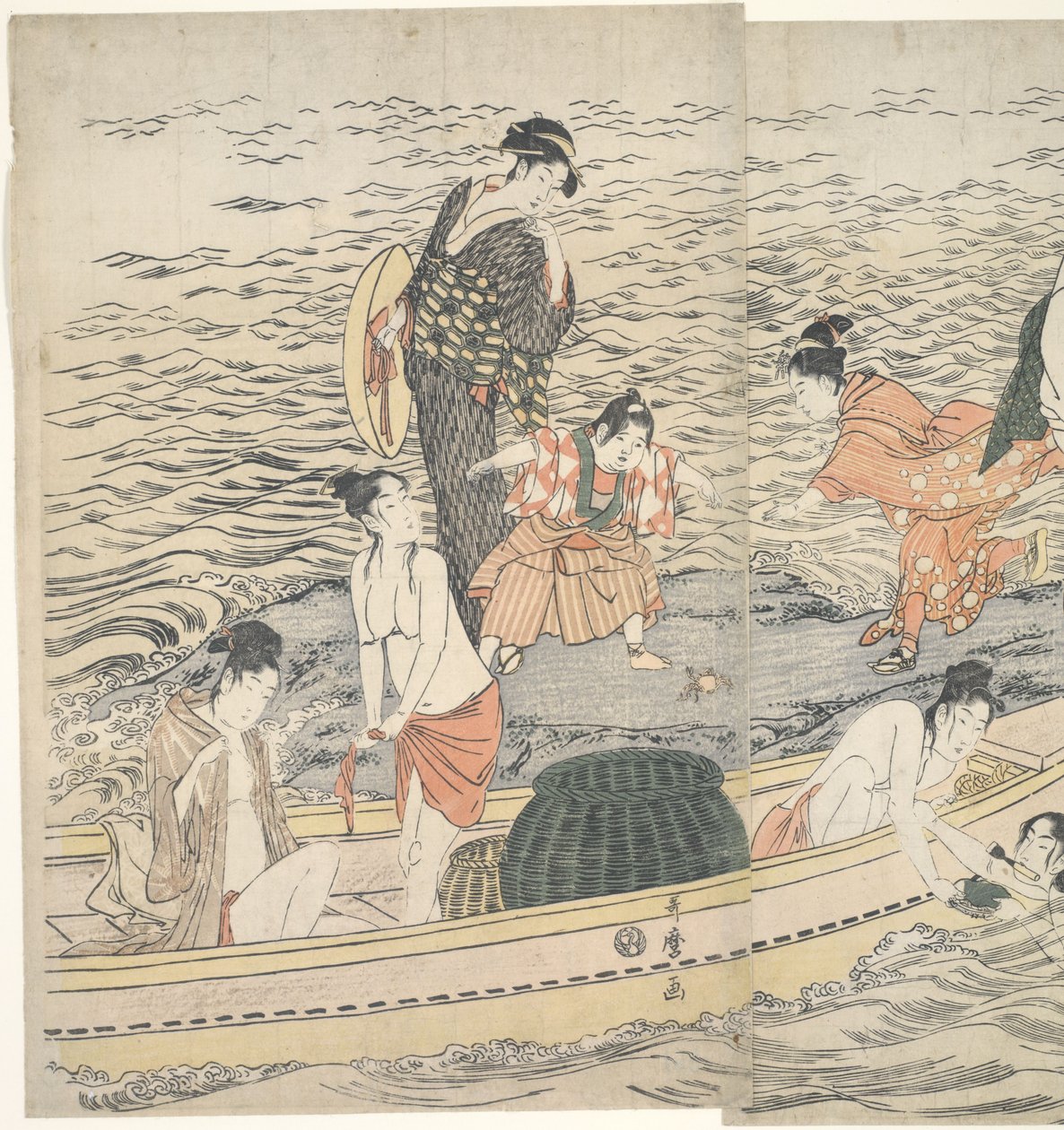 Awabi Shell Divers at Enoshima - Kitagawa Utamaro