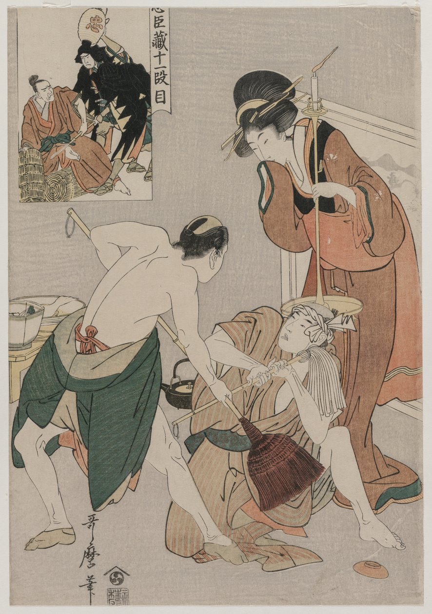 Chushingura : Acte XI du Magasin de la Loyauté, fin des années 1790 - Kitagawa Utamaro