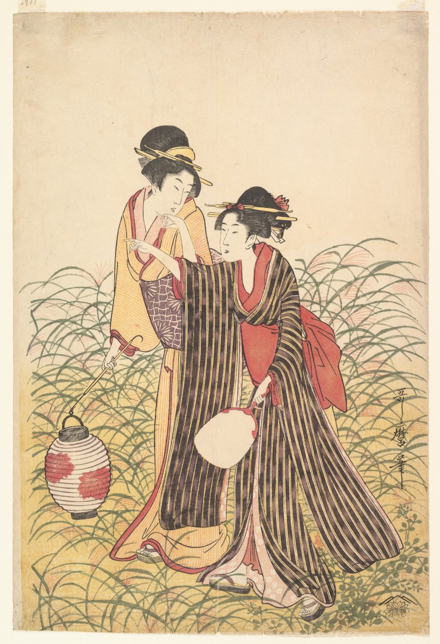 Amants en fuite à Musashino - Kitagawa Utamaro