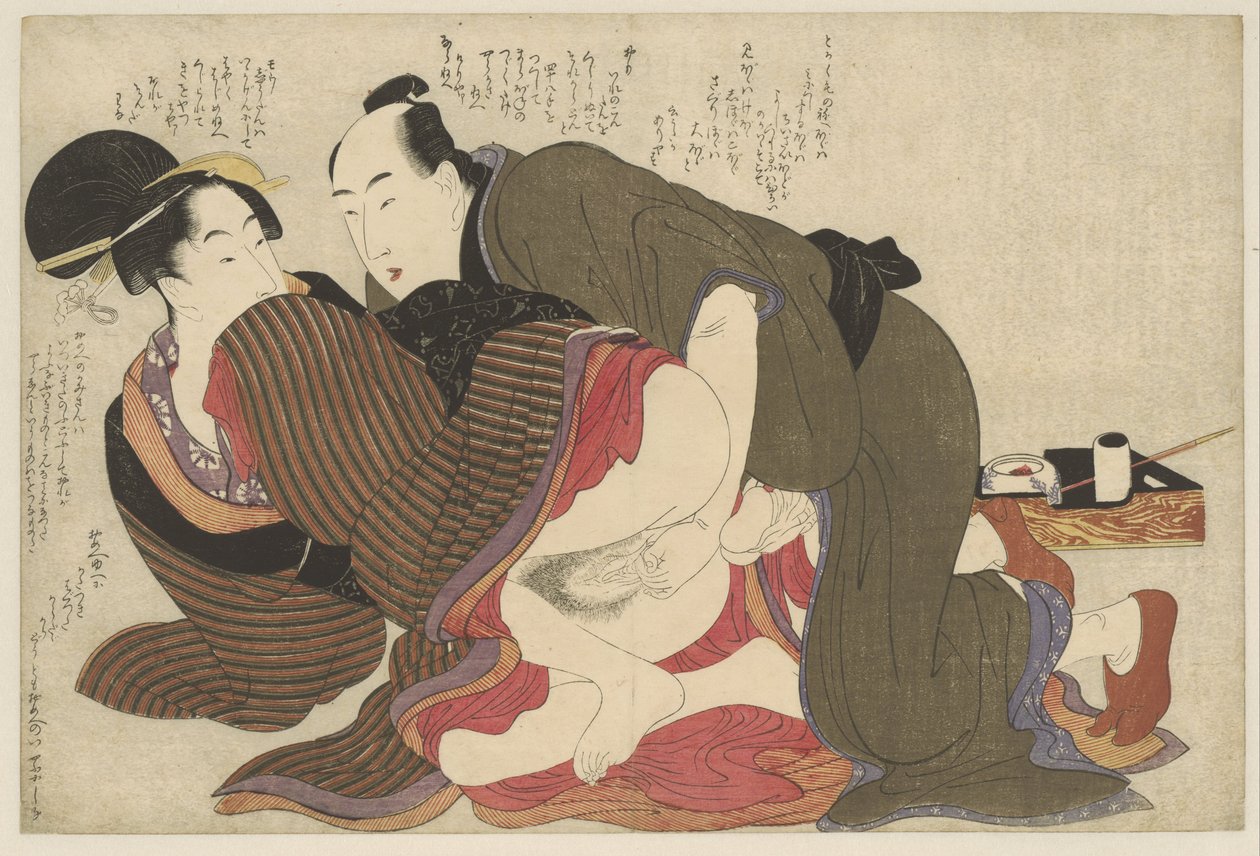 Homme marié et veuve - Kitagawa Utamaro