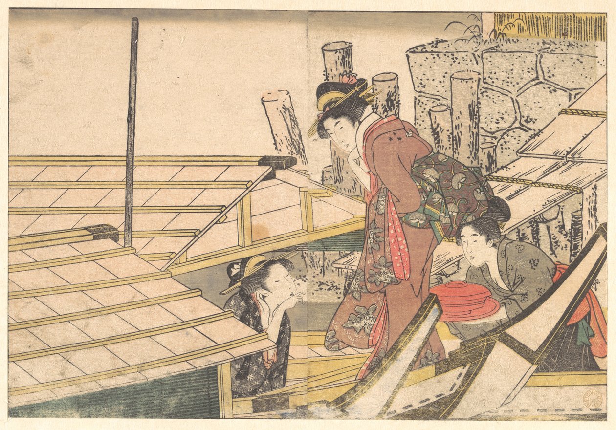 Des filles montant à bord d