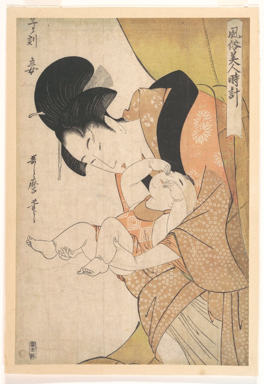 « L’heure du Rat : la maîtresse », extrait de la série « Les coutumes quotidiennes des femmes » (Fuzoku bijin tokei) - Kitagawa Utamaro