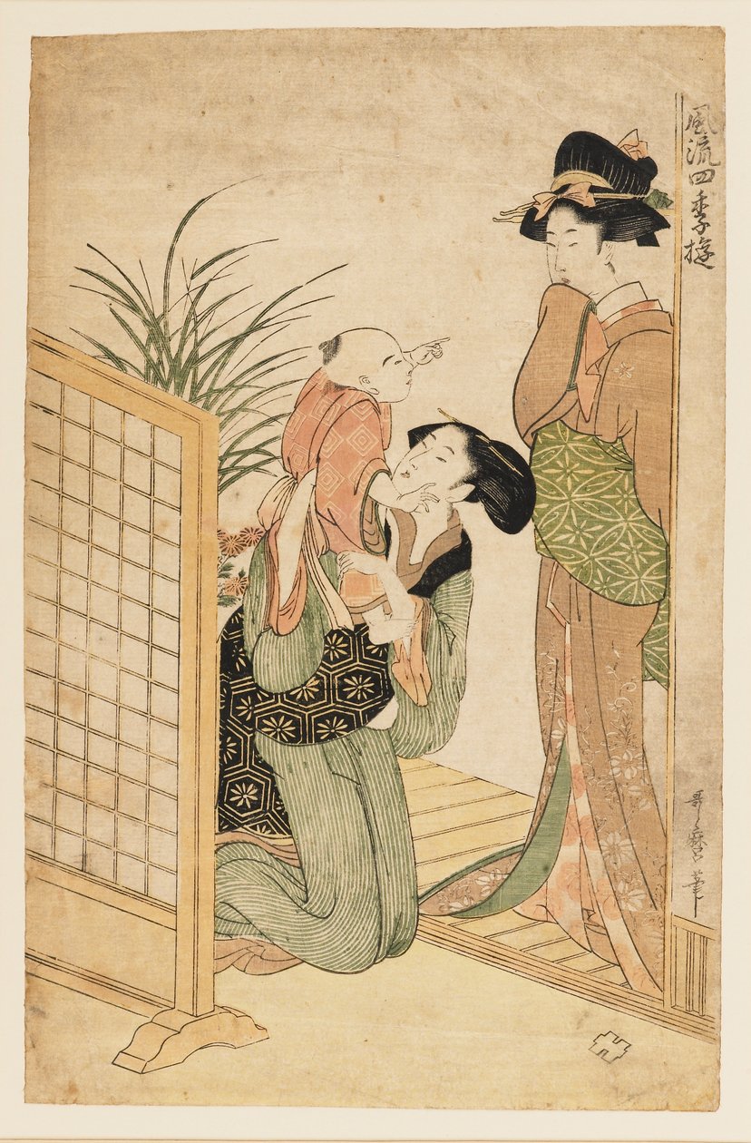 Mère, enfant et nourrice, c1800 - Kitagawa Utamaro
