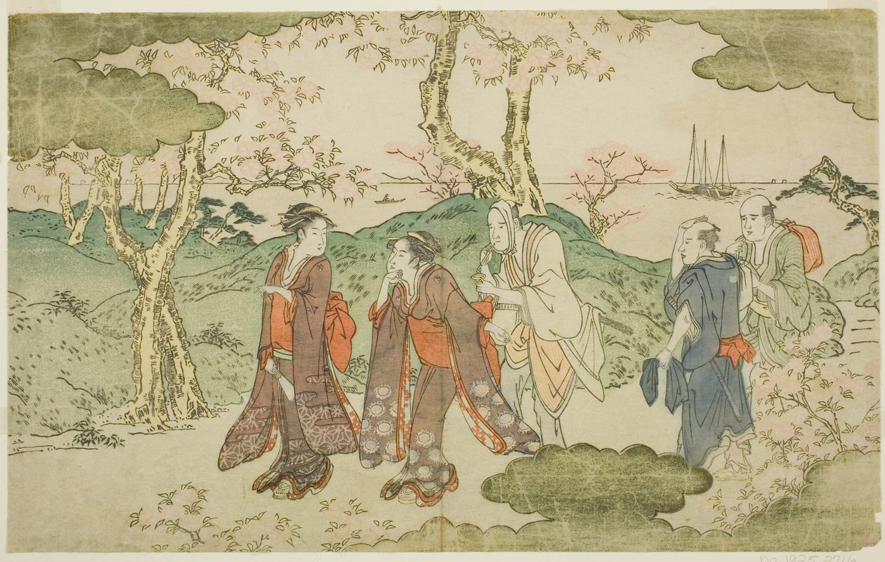 Mont Goten, du livre illustré "Statue de Fugen (Fugen-zo)" - Kitagawa Utamaro