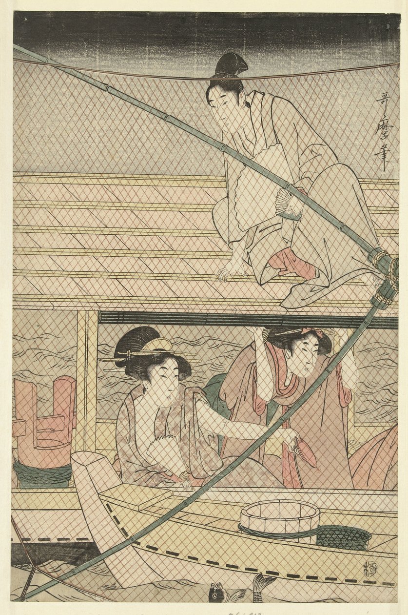 Pêche nocturne - Kitagawa Utamaro