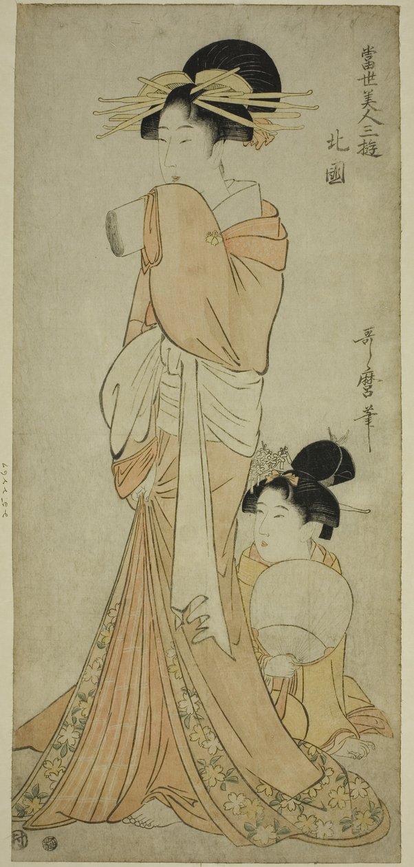 Quartier Nord (Hokkoku), de la série "Trois divertissements des beautés contemporaines" - Kitagawa Utamaro