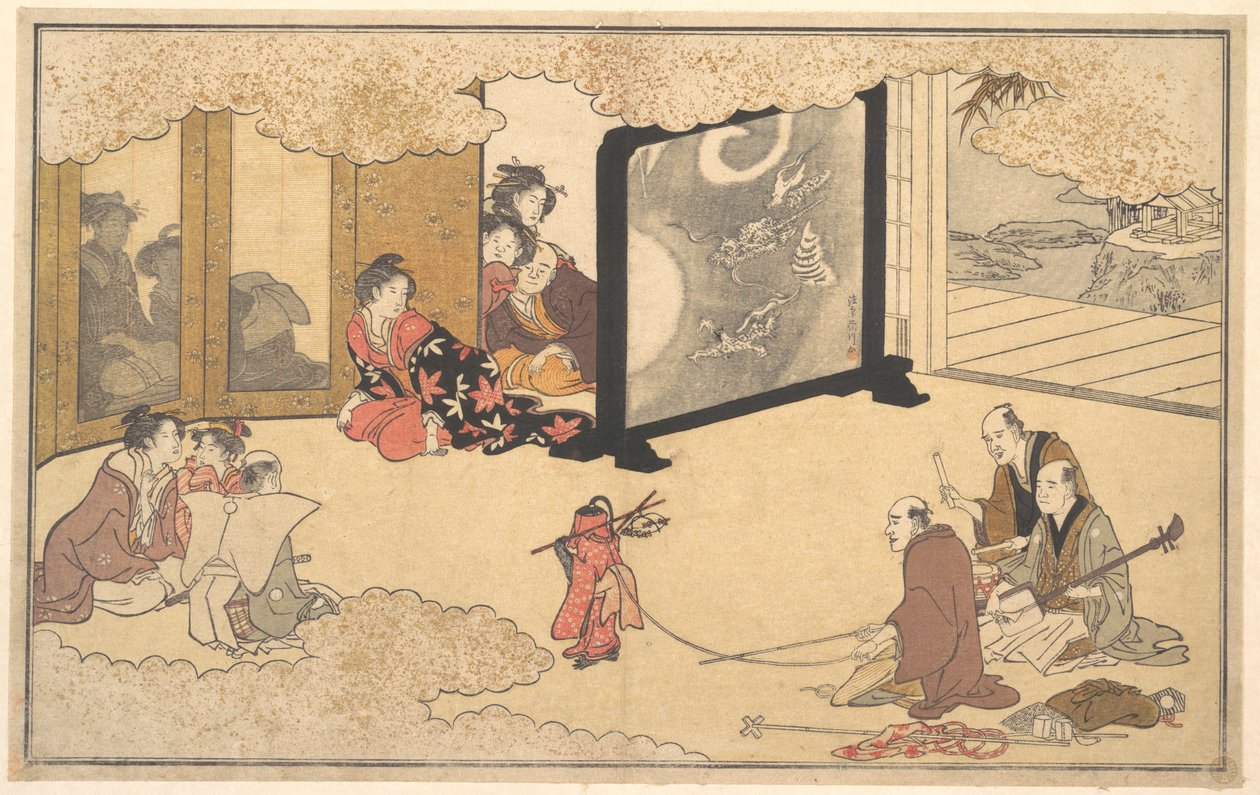 Assister à une représentation - Kitagawa Utamaro