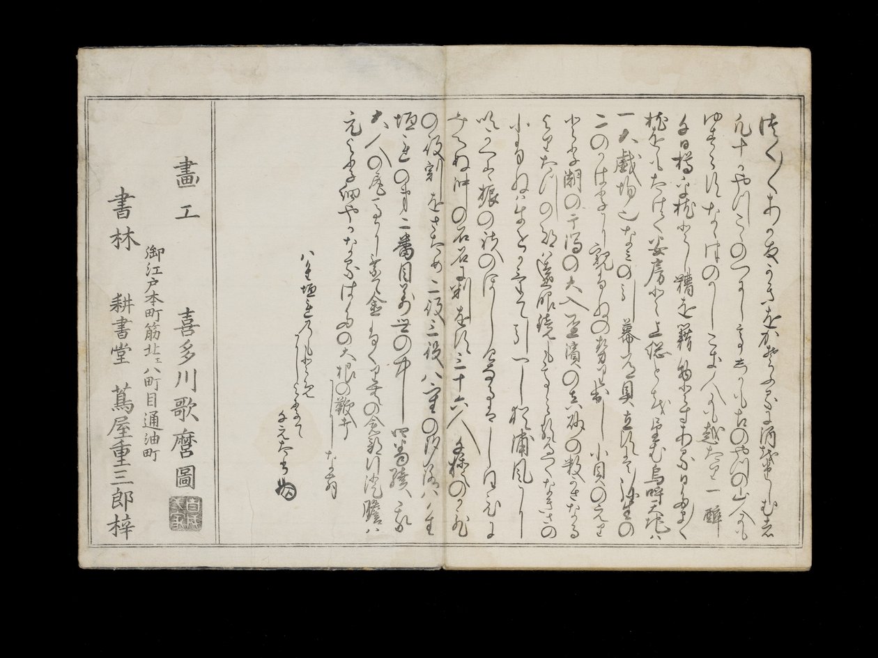 Shiohi no tsuto (Cadeaux de la marée descendante), connu sous le nom de Livre des coquillages, 1789 - Kitagawa Utamaro