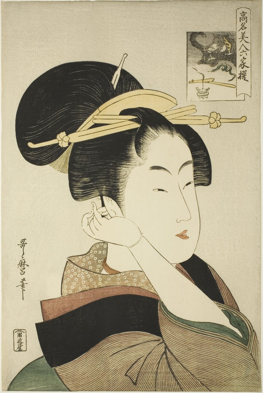 Tatsumi Roko, de la série Beautés renommées comparées aux six poètes immortels - Kitagawa Utamaro