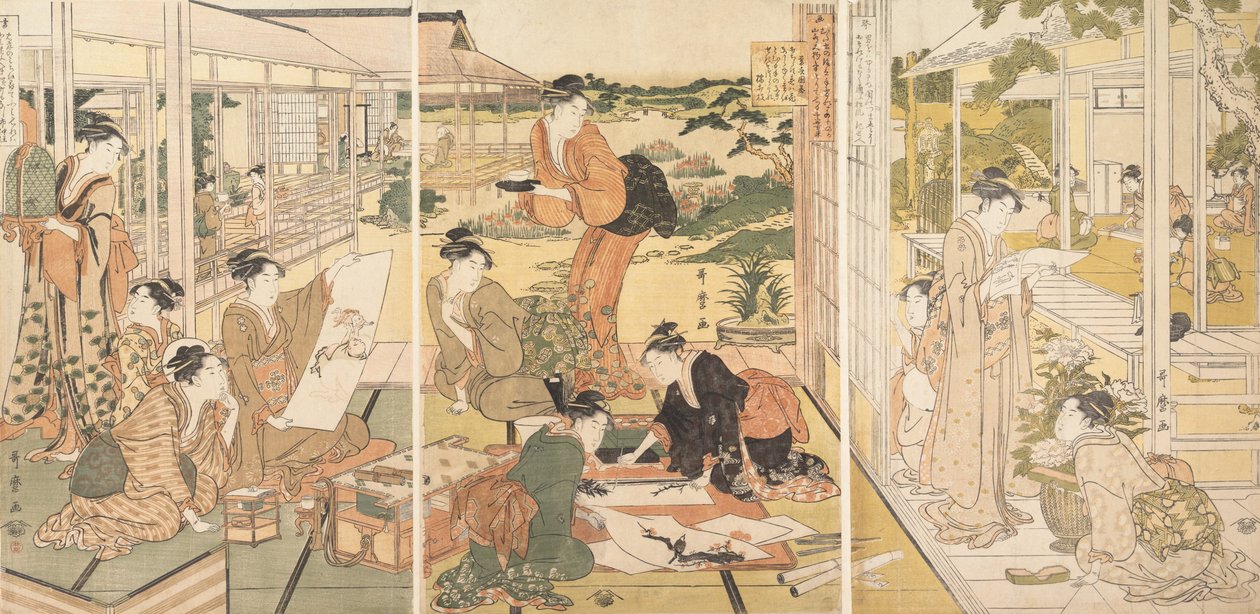 Les Quatre Accomplissements Kinkishoga, vers 1788-90 - Kitagawa Utamaro