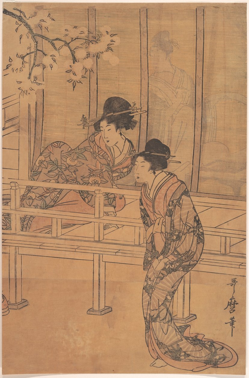 La dame de Rokujō visitée par la princesse Aoi - Kitagawa Utamaro