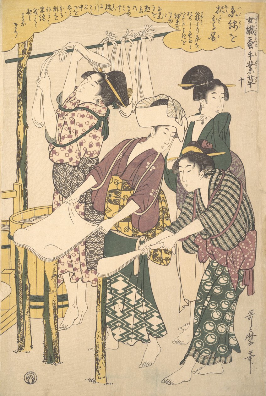 La fabrication de la soie - Kitagawa Utamaro