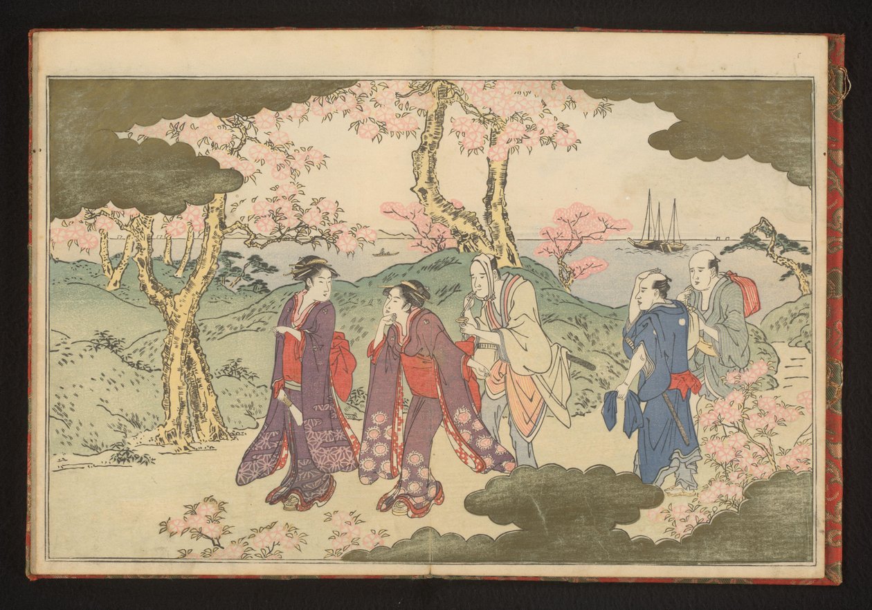 Les collines de Gotenyama, Edo, avec vue sur la baie d