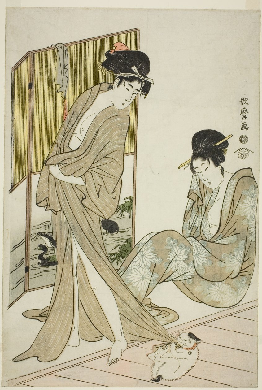 Deux jeunes femmes après un bain - Kitagawa Utamaro