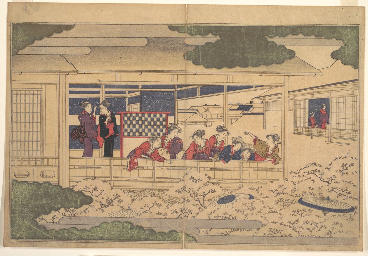 Contemplation des fleurs de cerisier - Kitagawa Utamaro