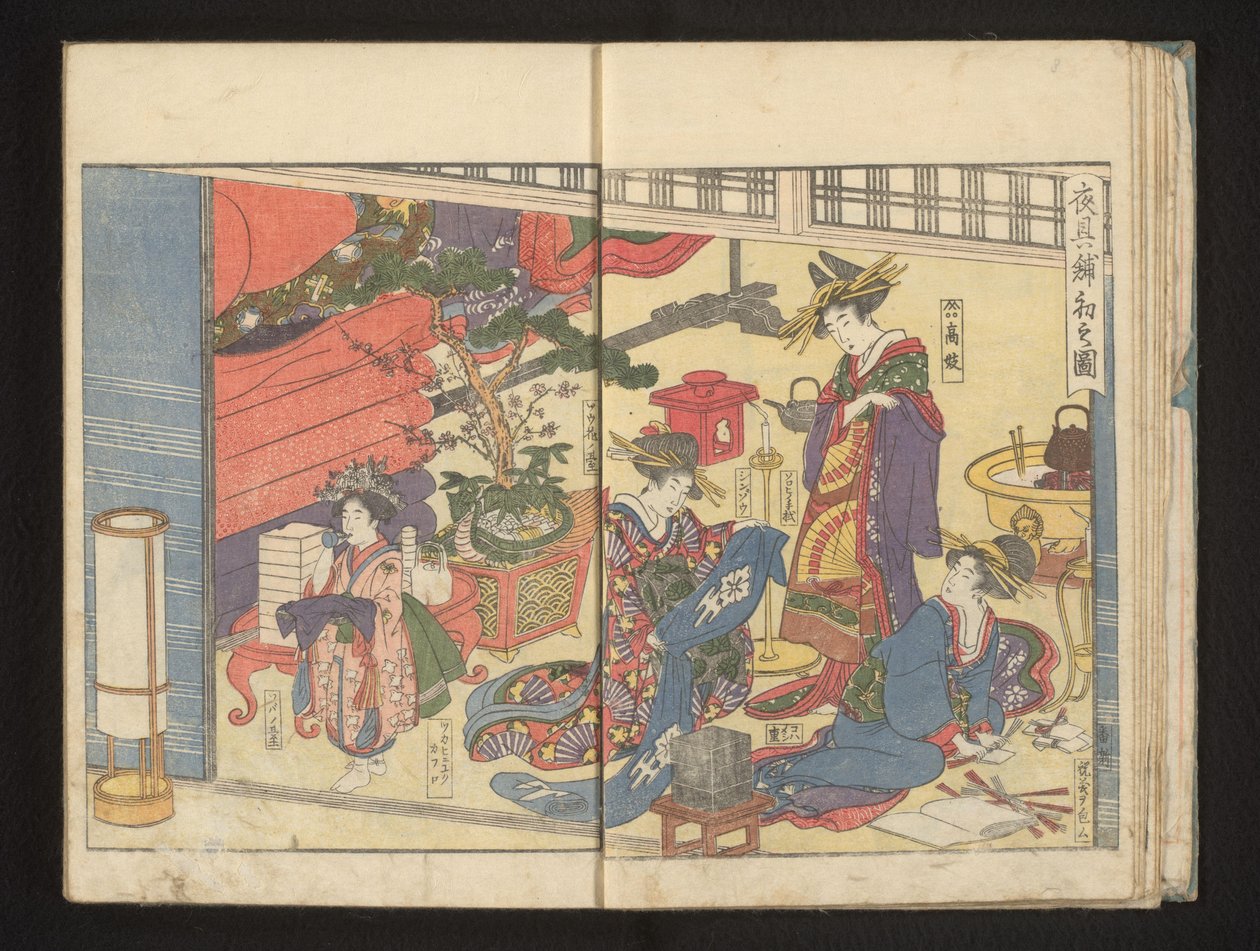 Préparatifs des festivités - Kitagawa Utamaro
