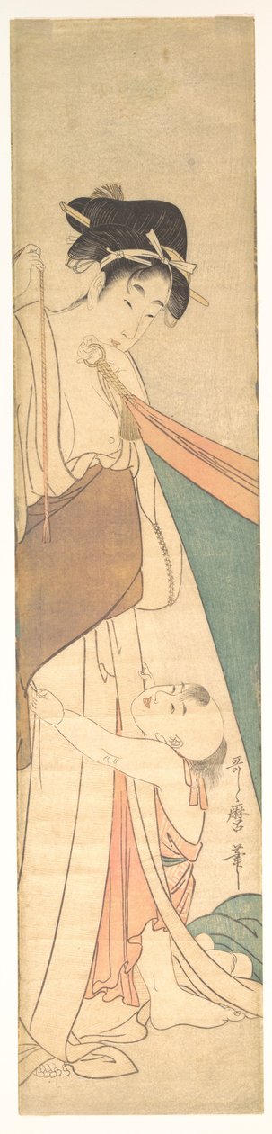 Frau und Kind - Kitagawa Utamaro