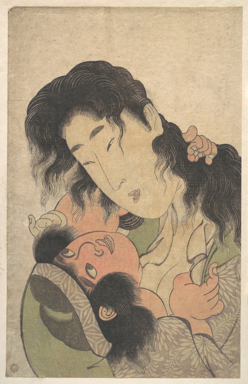 Yamauba joue avec Kintarō - Kitagawa Utamaro