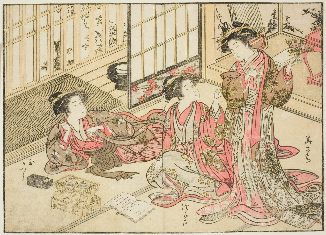 Courtisanes de Kado Daikokuya, du livre "Miroir des Belles Femmes des Quartiers de Plaisir (Seiro bijin awase sugata kagami)," vol. 2 - Kitao Shigemasa