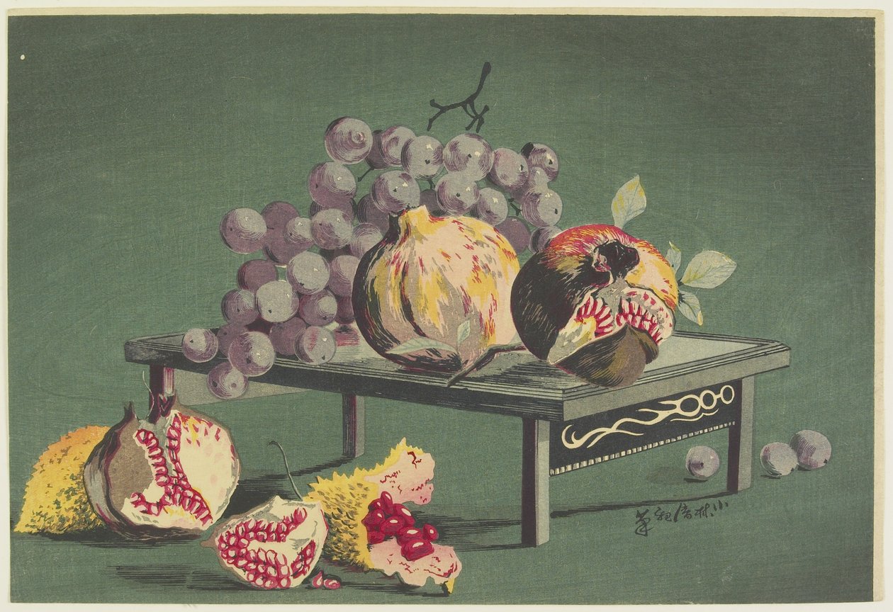 Grenades et raisins, 1879-1881 - Kobayashi Kiyochika